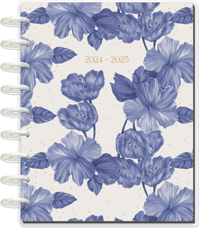 Happy Planner (18M) 2024-2025 Classic Shibori Flowers (horaire vertical)