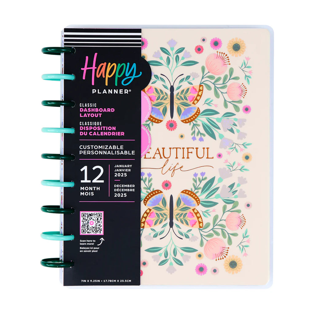 Happy Planner (12M) 2025 Folk & Flora Classic Planner (Dashboard)