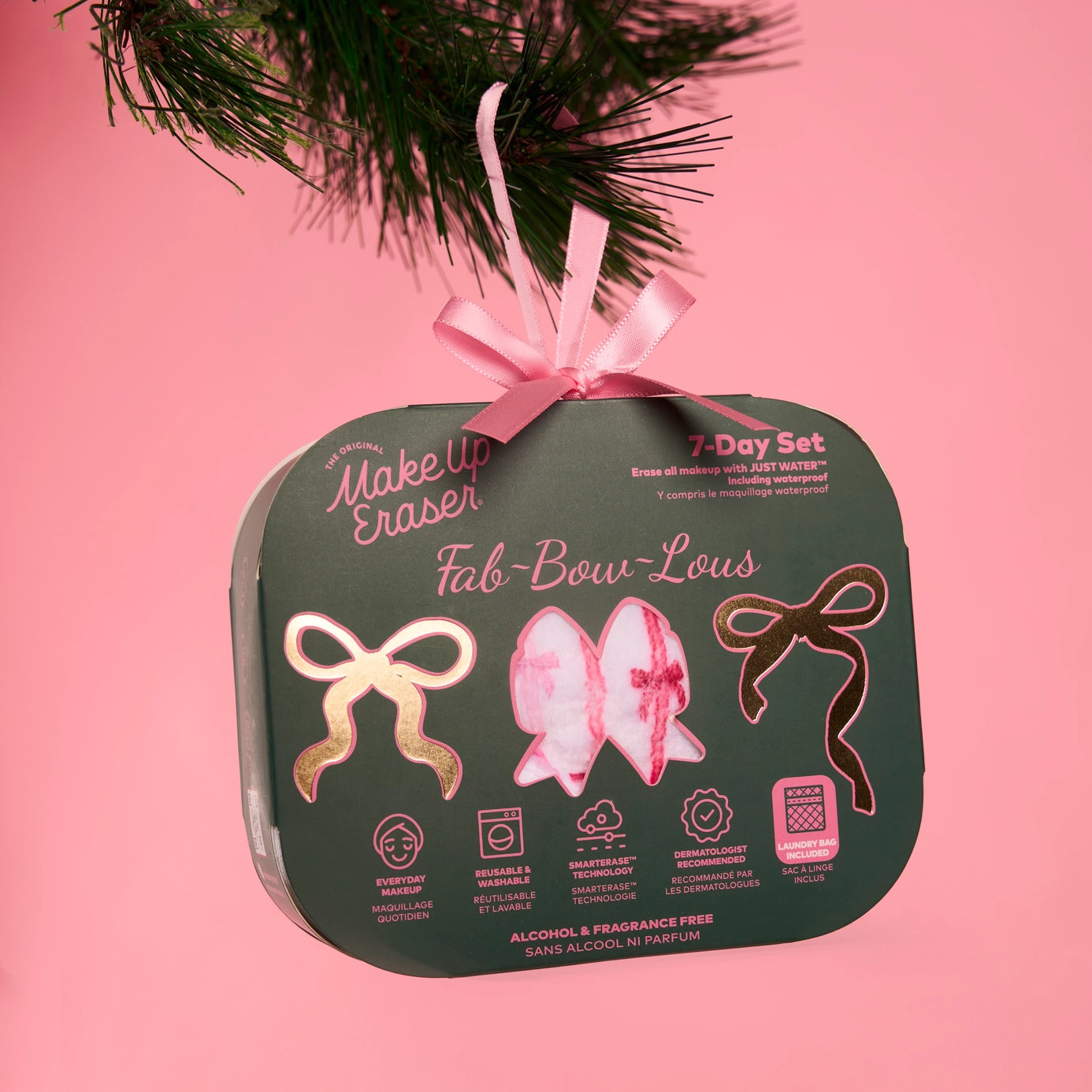Makeup Eraser - Fab-Bow-Lous 7-Day Set - the Whimsical Pink Bow Edit