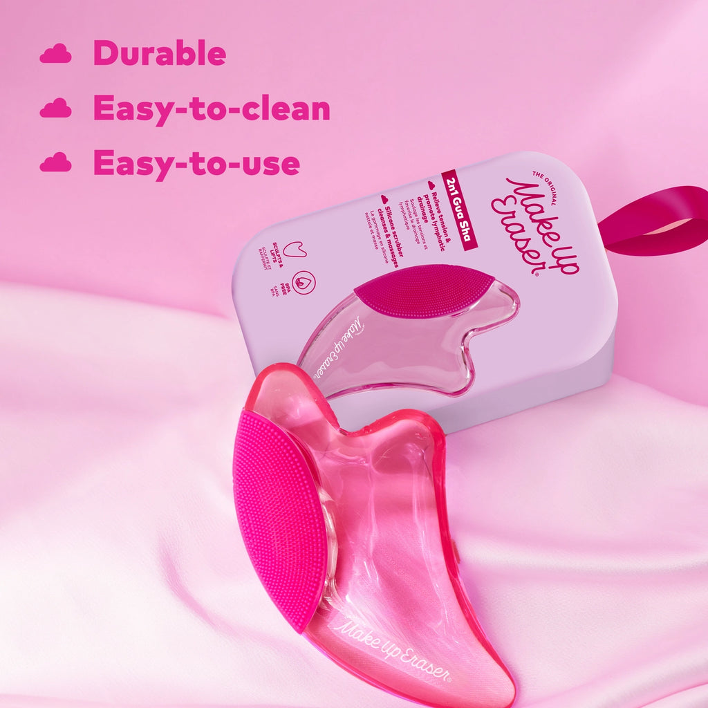 Makeup Eraser - Puff Eraser 2n1 Gua Sha & Facial Scrubber