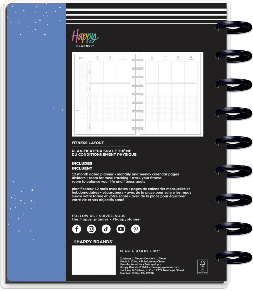 Happy Planner (12M) 2024 Be Bold Fitness