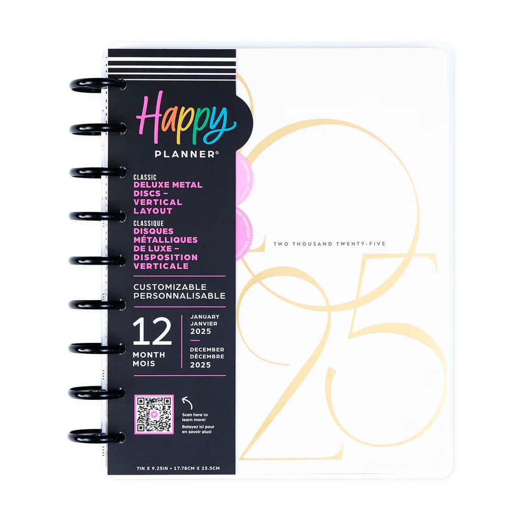 Happy Planner (12M) 2025 DELUXE Modern Impressions (Vertical)