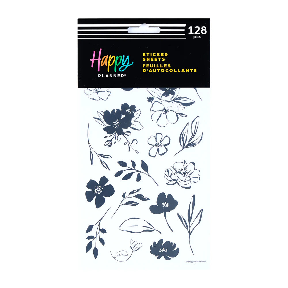 Happy Planner - 10 Sheet Stickers Sketchy Florals