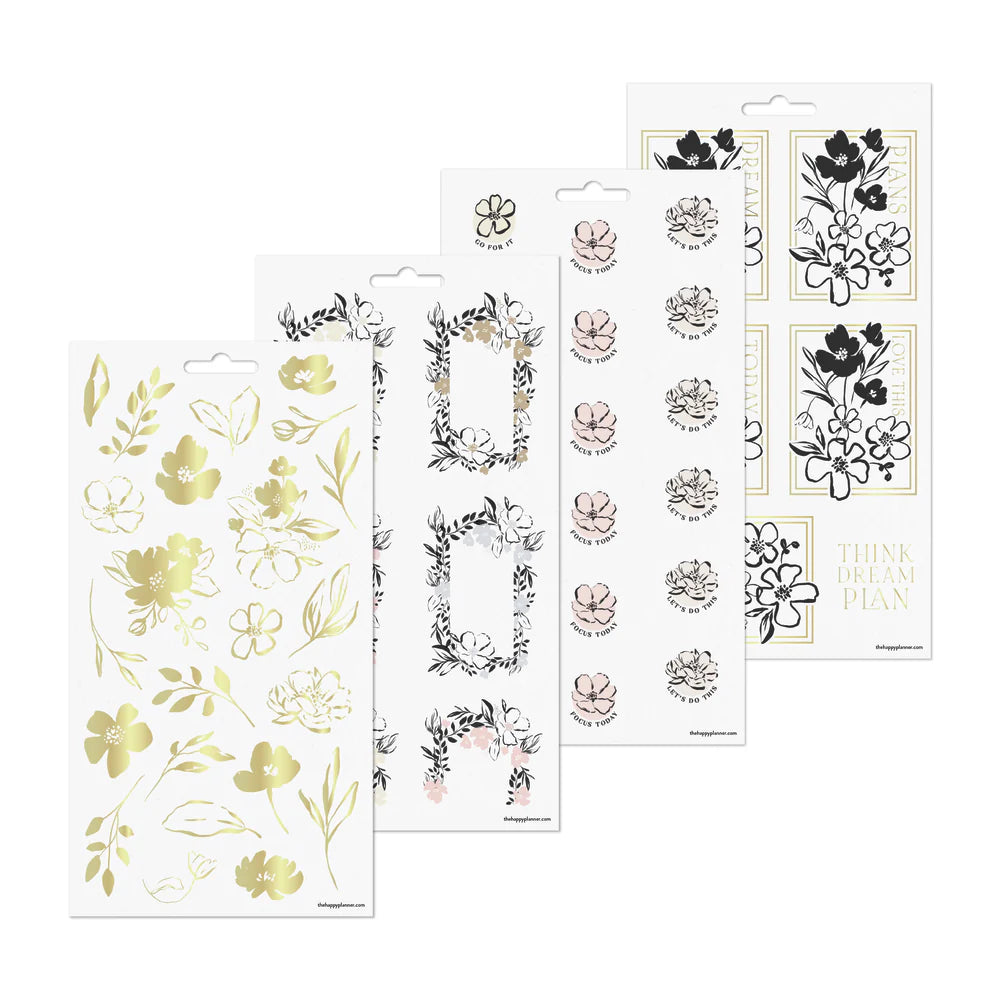 Happy Planner - 10 Sheet Stickers Sketchy Florals