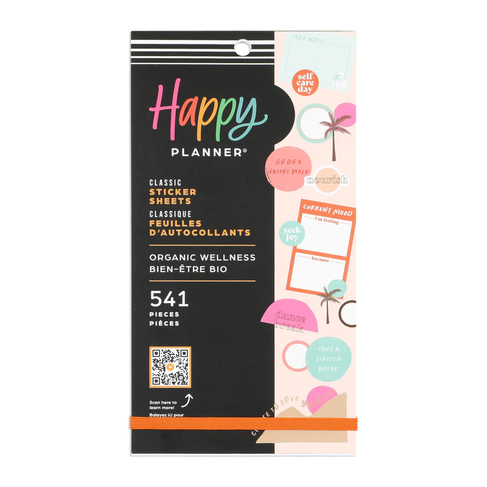 Happy Planner -  Value Pack Sheet Sticker Organic Wellness