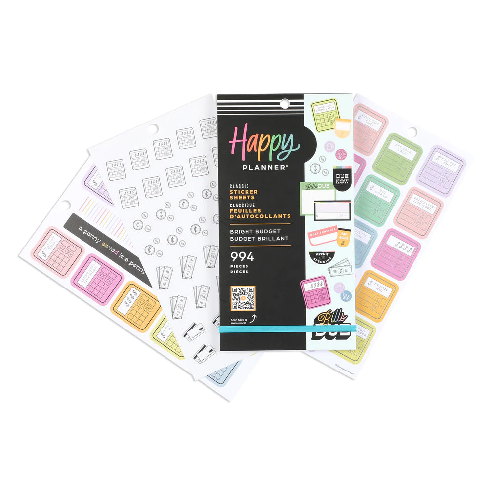 Happy Planner - Value Pack Stickers Bright Budget