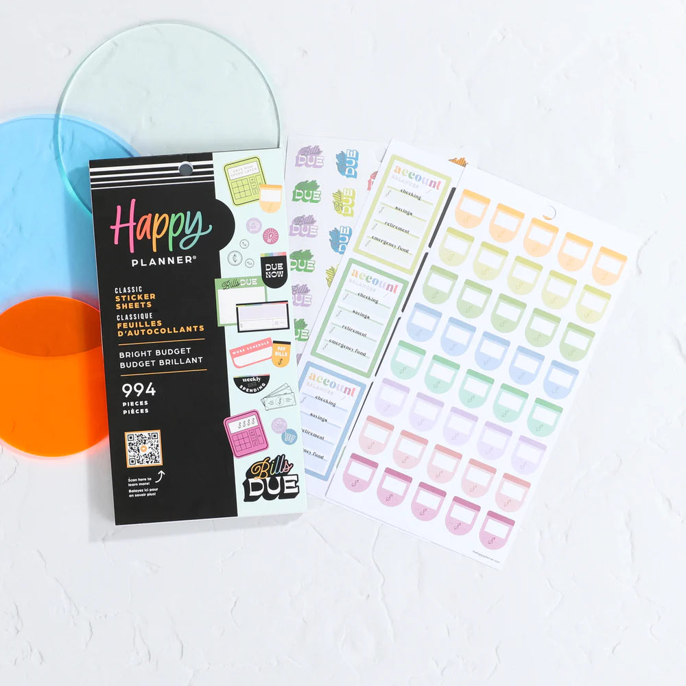 Happy Planner - Value Pack Stickers Bright Budget