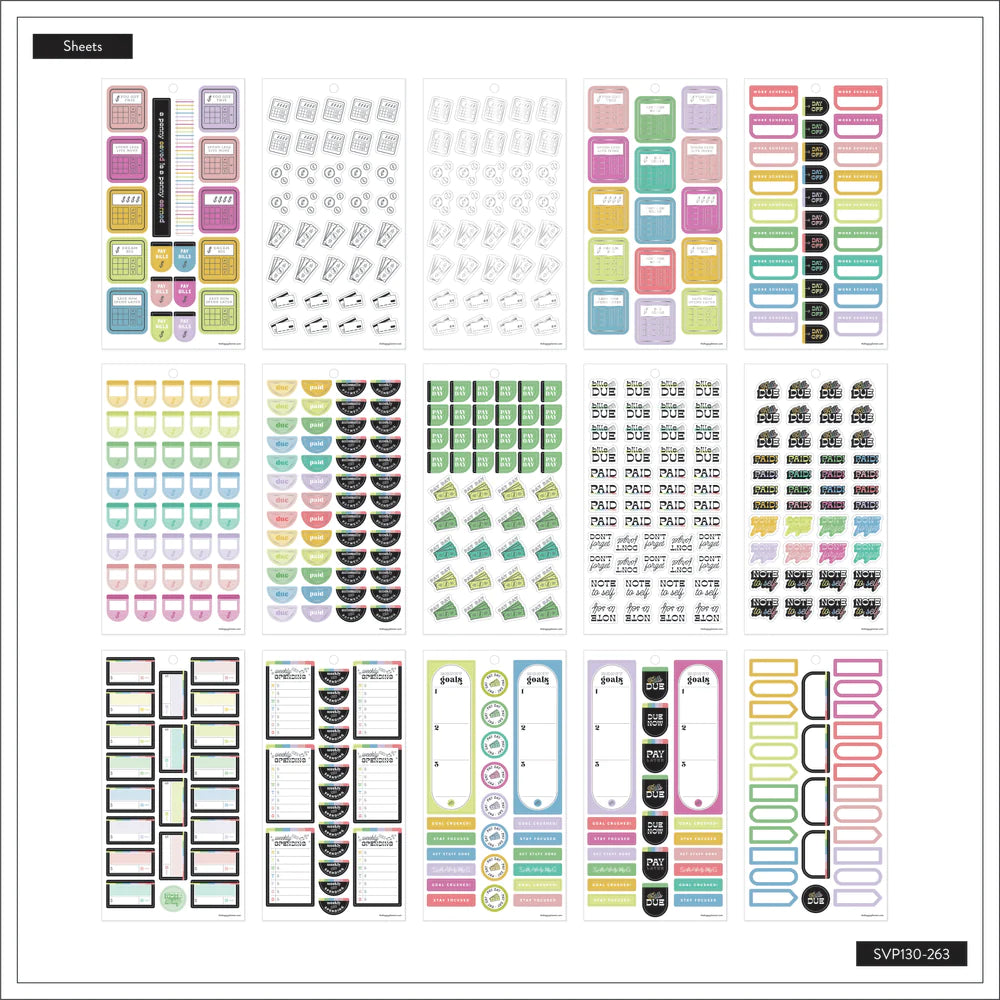 Happy Planner - Value Pack Stickers Bright Budget