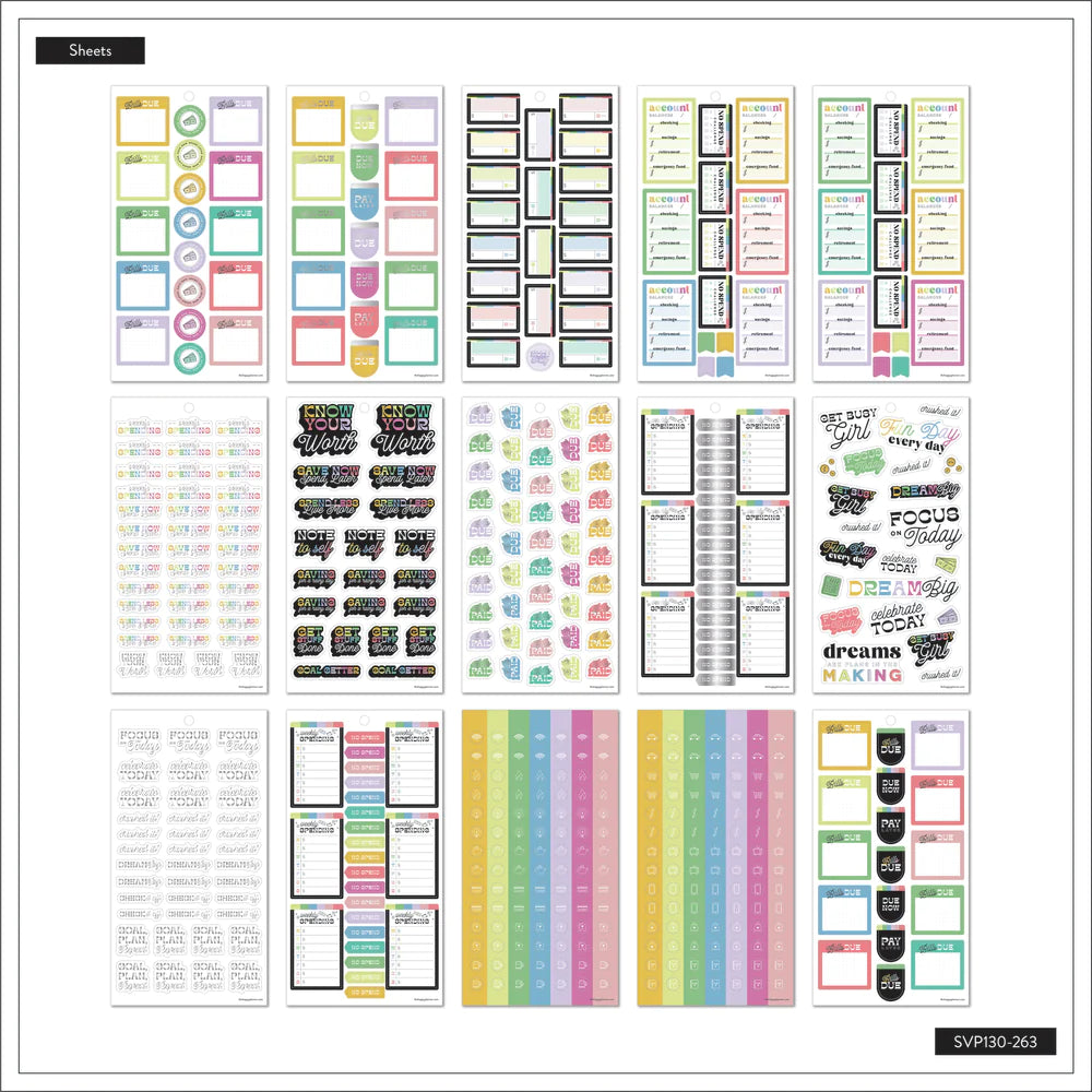Happy Planner - Value Pack Stickers Bright Budget