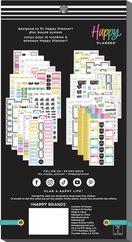 Happy Planner - Value Pack Stickers Bright Budget
