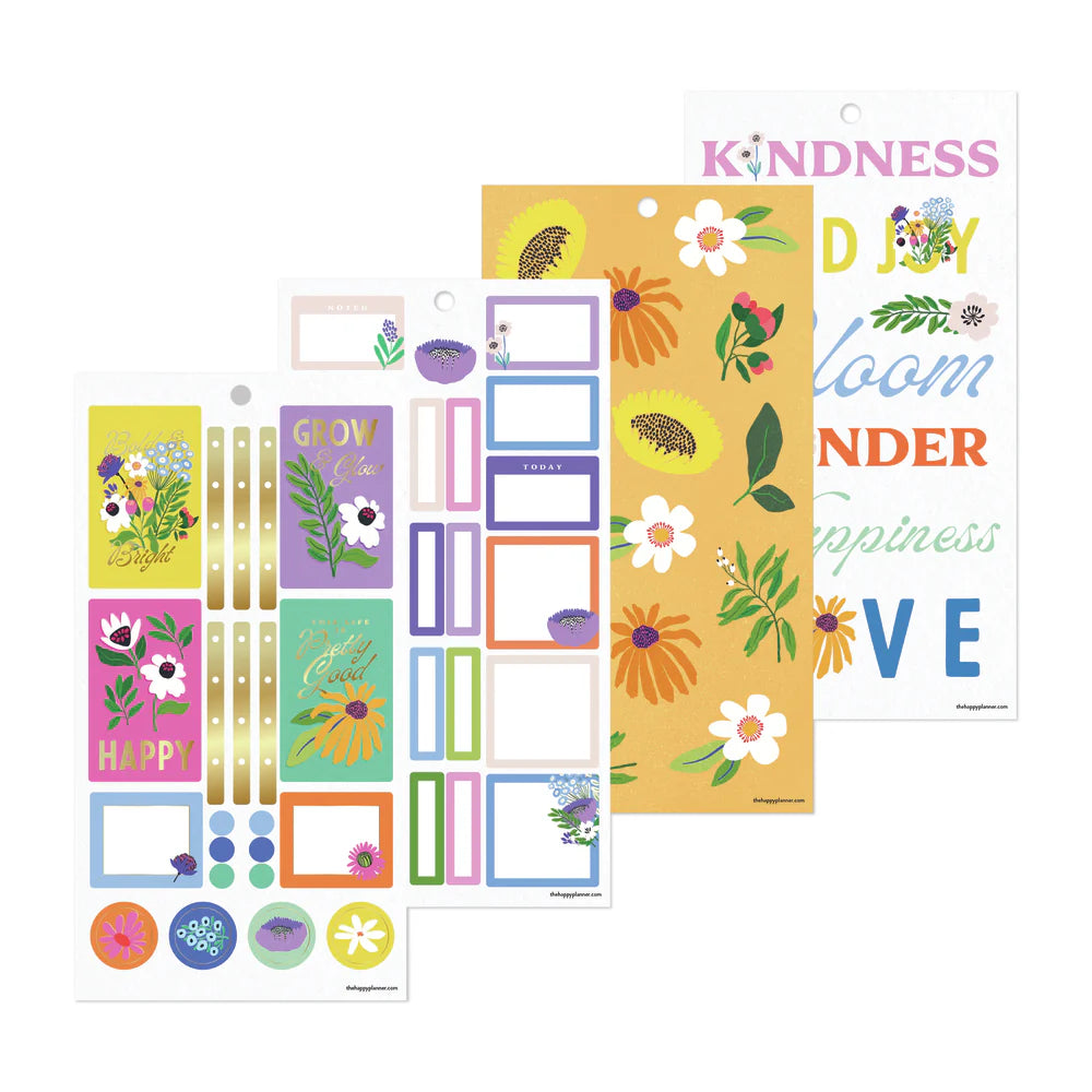 Happy Planner - Value Pack Stickers Brilliant Blooms