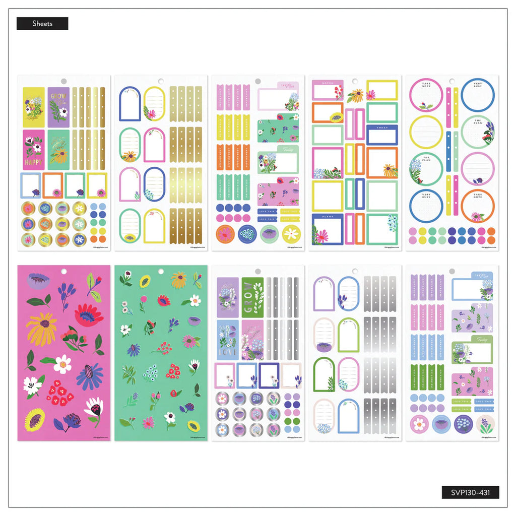 Happy Planner - Value Pack Stickers Brilliant Blooms Mini