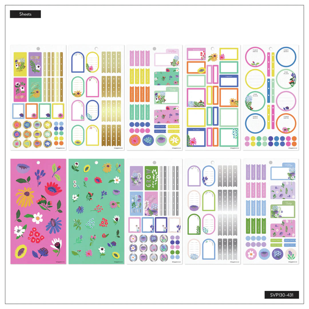 Happy Planner - Value Pack Stickers Brilliant Blooms Mini