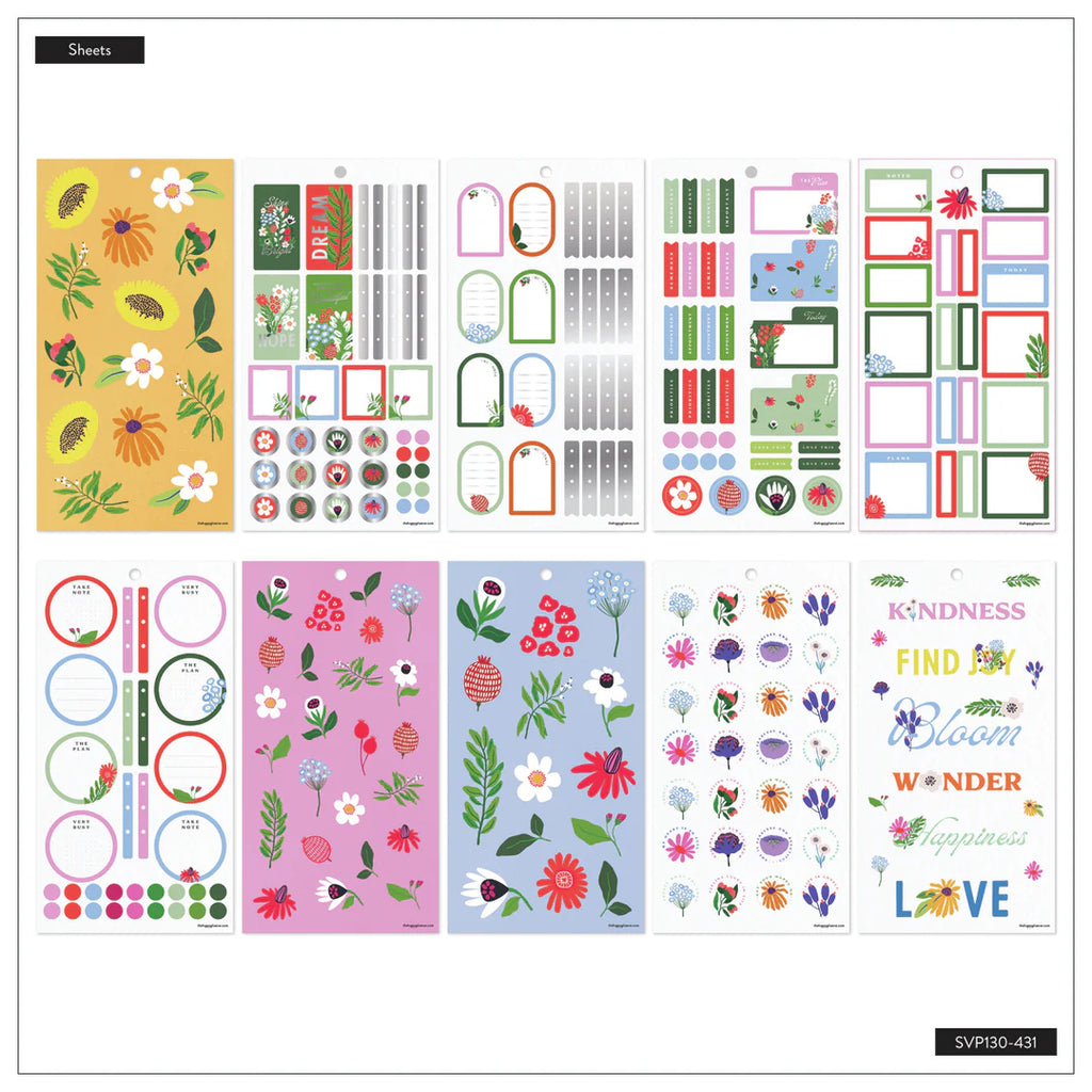 Happy Planner - Value Pack Stickers Brilliant Blooms Mini