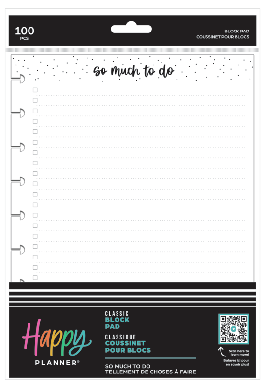 Happy Planner - So Much To Do Classic Block Pad