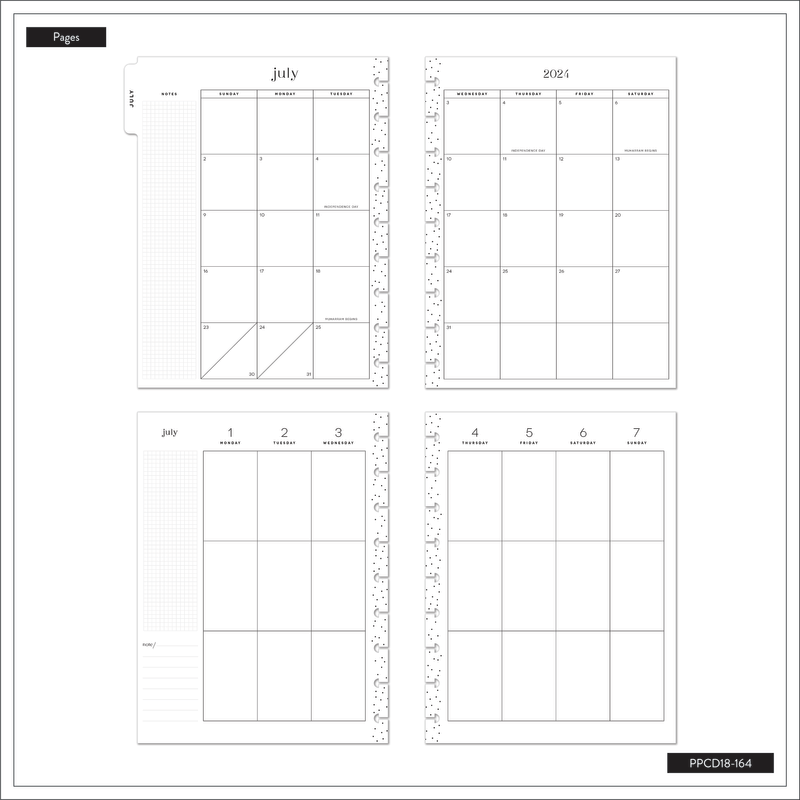 Happy Planner® (18M) 2024-2025 Classic Planner Exotic Borders (Vertical)
