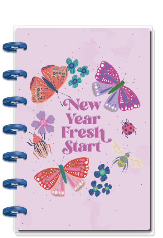 Happy Planner - (12M) 2024 Mini Midnight Botanical Dashboard