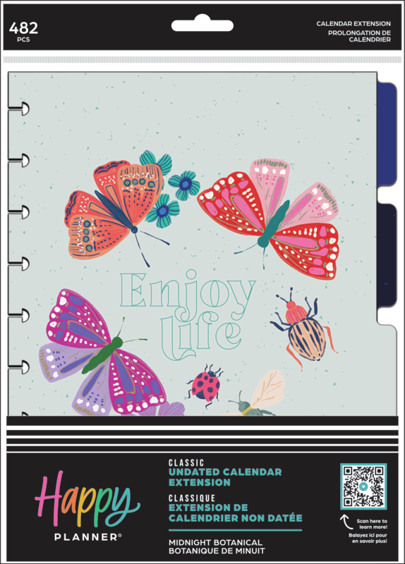 Happy Planner - Midnight Botanical Classic Extention Pack