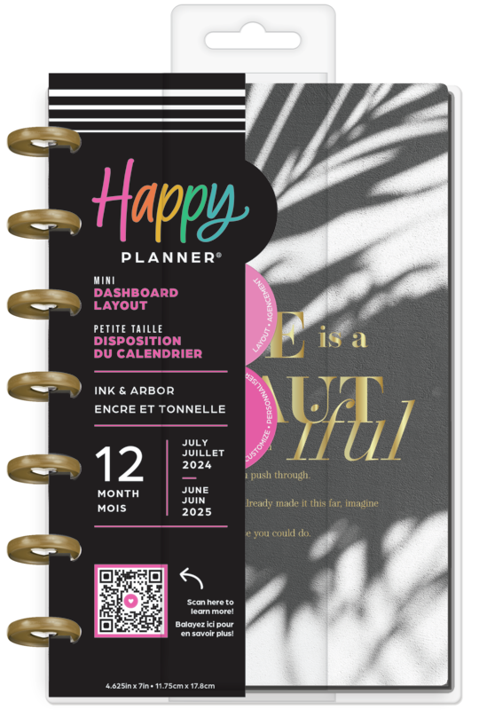 Happy Planner (12M) 2024-2025 Mini Planner Ink & Arbor (dashboard)