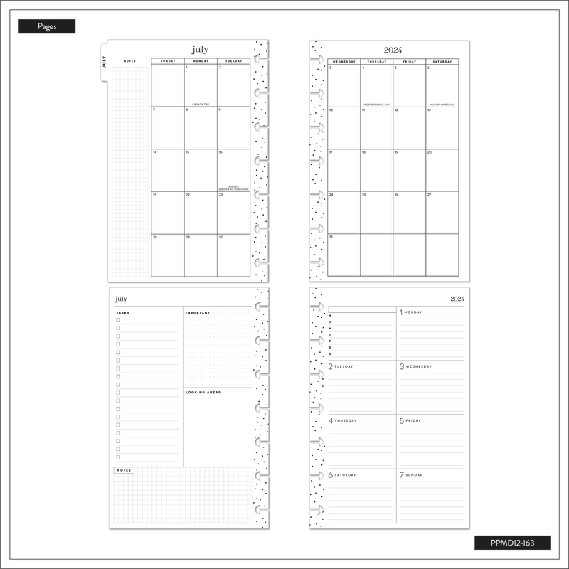 Happy Planner (12M) 2024-2025 Mini Planner Ink & Arbor (dashboard)
