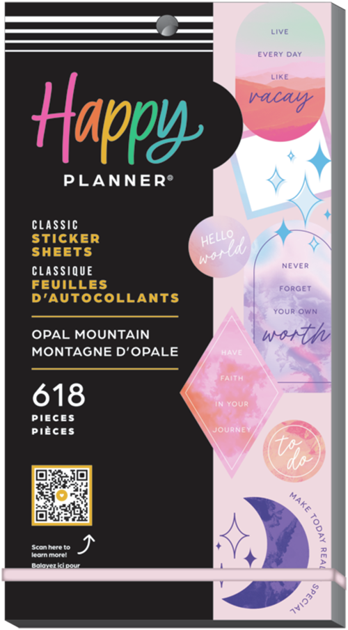 Happy Planner - Opal Mountain Classic 30 Sheet Sticker Pack