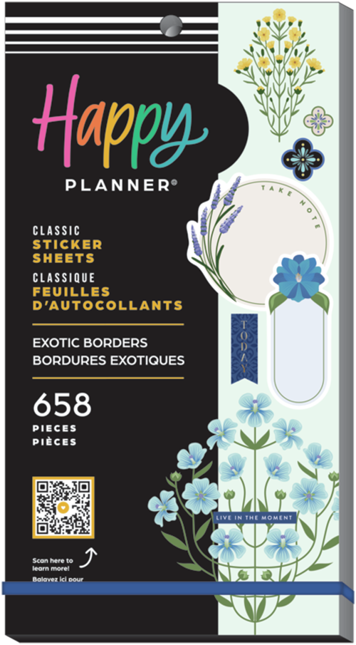 Happy Planner - Exotic Borders Classic 30 Sheet Sticker Pack
