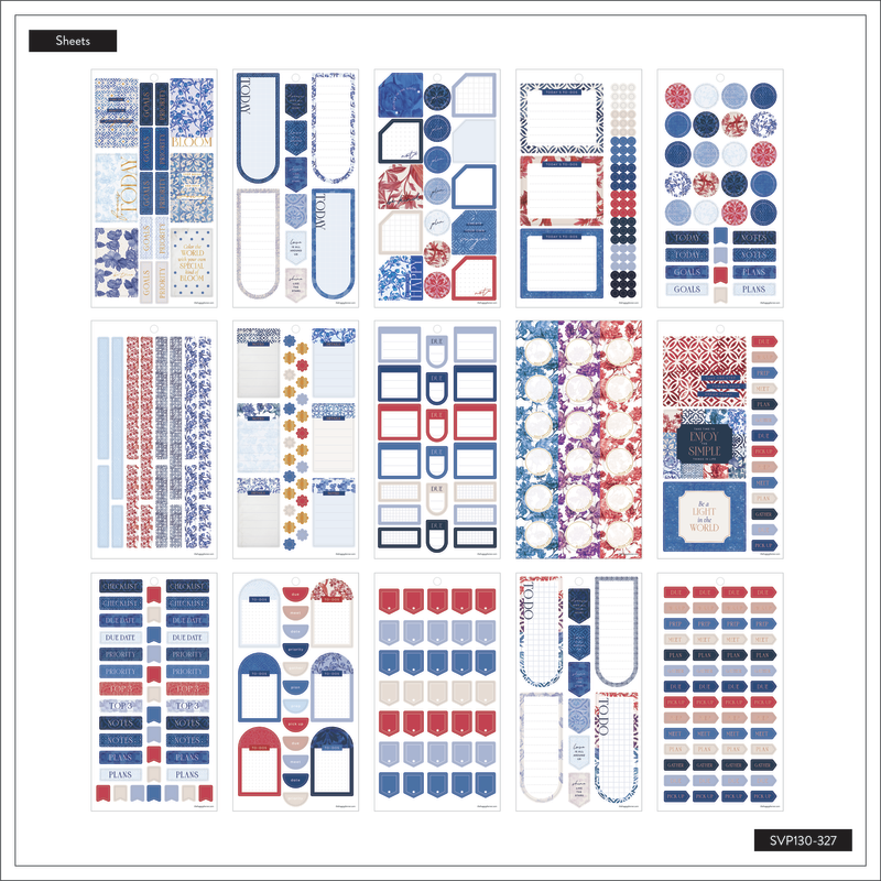 Happy Planner - Shibori Classic 30 Sheet Sticker Pack