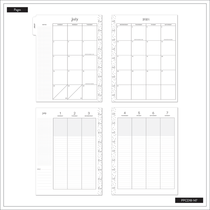 Happy Planner (18M) 2024-2025 Classic Planner Opal Mountain (Vertical)