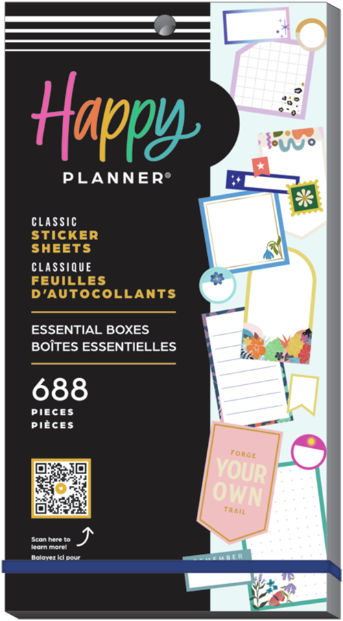 Happy Planner - Essential Boxes Classic 30 Sheet Sticker Pack