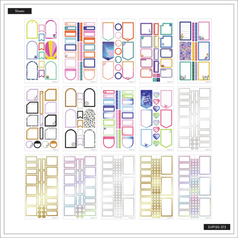 Happy Planner - Essential Boxes Classic 30 Sheet Sticker Pack