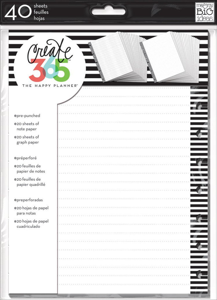 Happy Planner - Classic Filler Paper Note & Graph