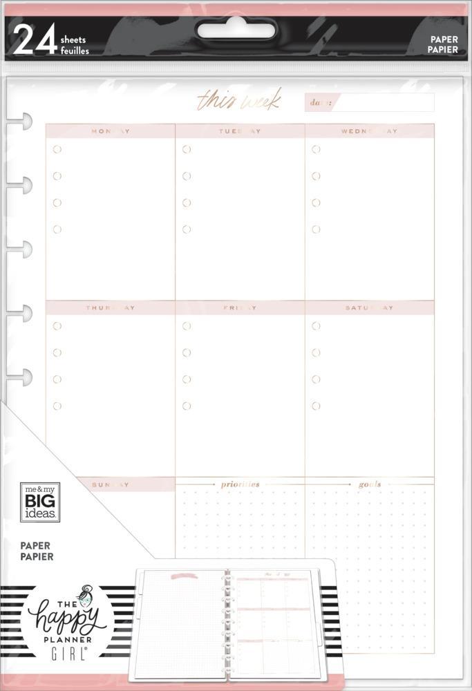 Happy Planner - Filler Paper Minimalist Weekly Classic Minimalist Classic Schedule
