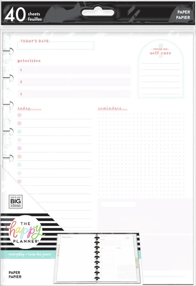 Happy Planner - Classic Filler Paper Daily Priorities and Reminders