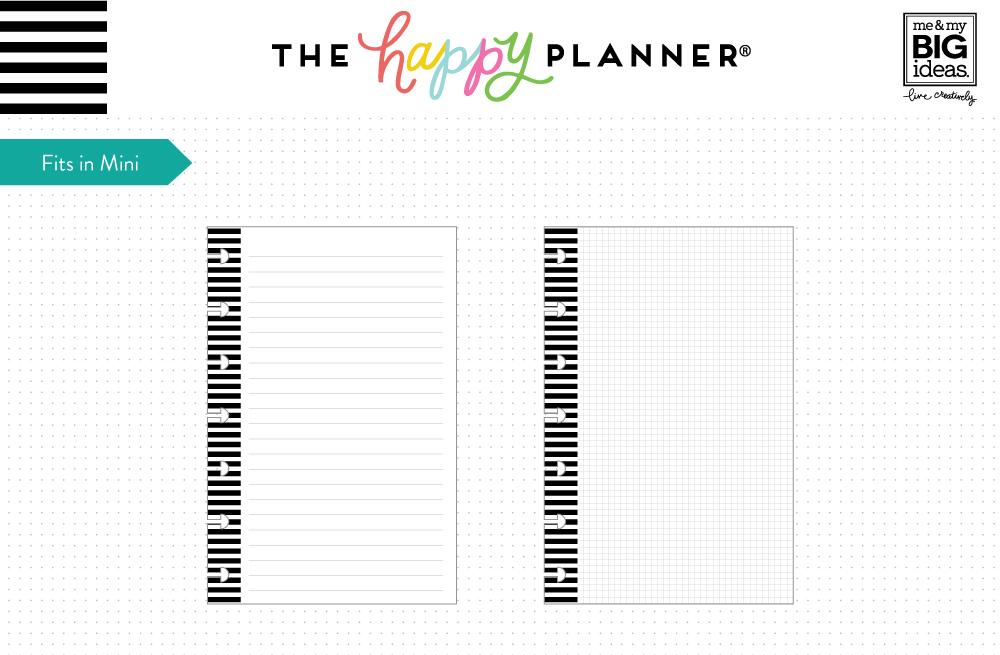Happy Planner - MINI Filler Paper Note & Graph