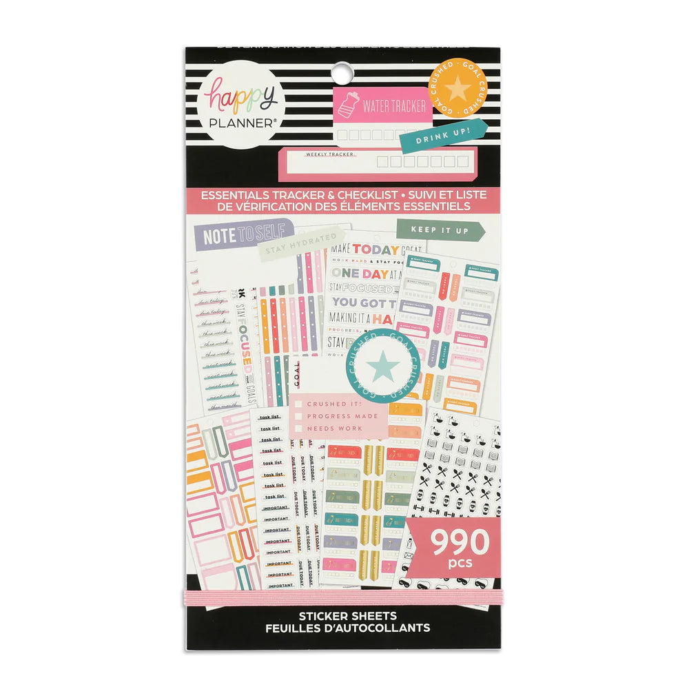 Happy Planner - Value Pack Sticker Essential Tracker & Checklist 30 Sheet
