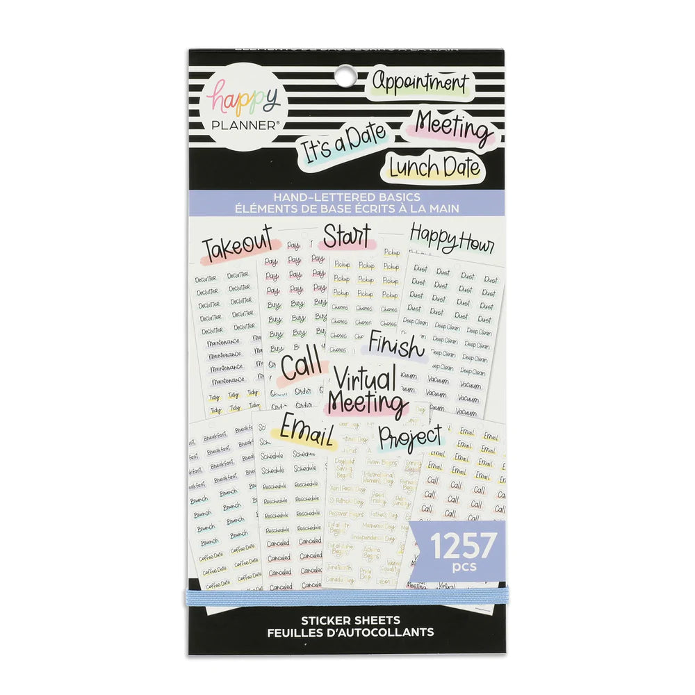 Happy Planner - Value Pack Sticker Hand-lettered Basics 30 Sheet
