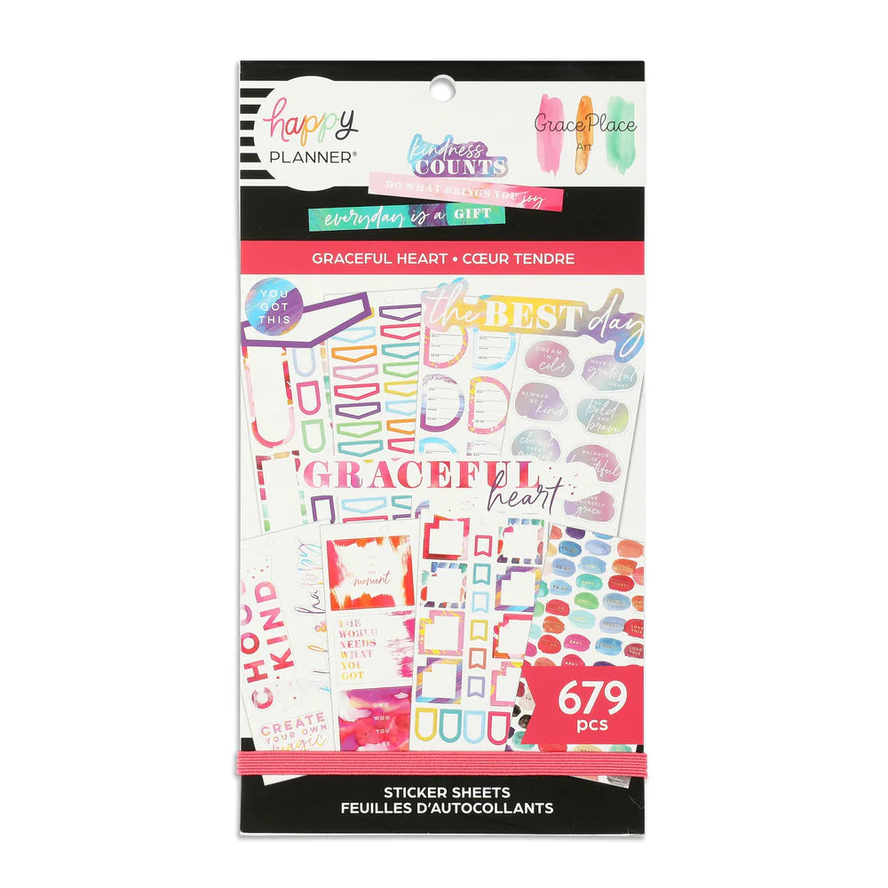 Happy Planner - Value Pack Sticker A Graceful Heart 30 Sheet
