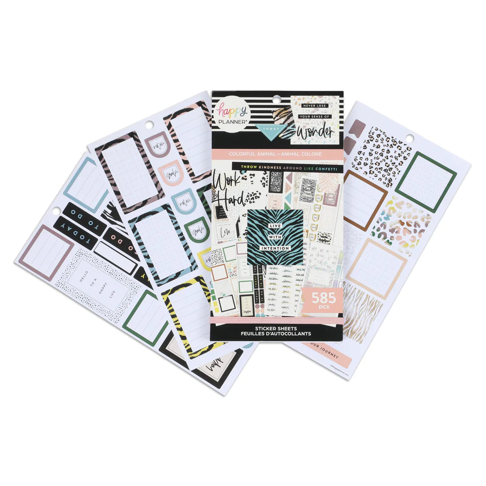 Happy Planner - Value Pack Sticker Colorful Animal 30 Sheet