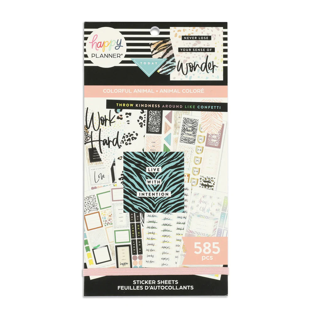 Happy Planner - Value Pack Sticker Colorful Animal 30 Sheet