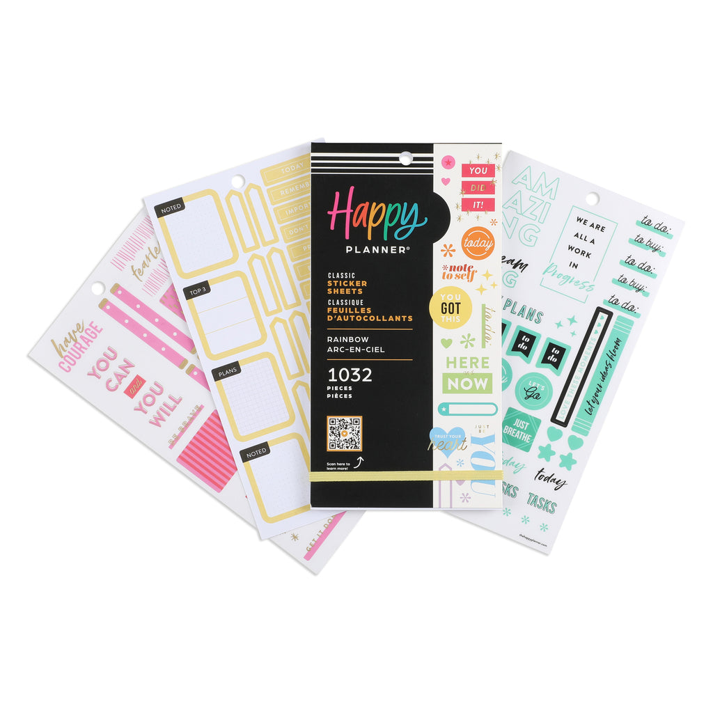 Happy Planner - Value Pack Sticker Rainbow Classic