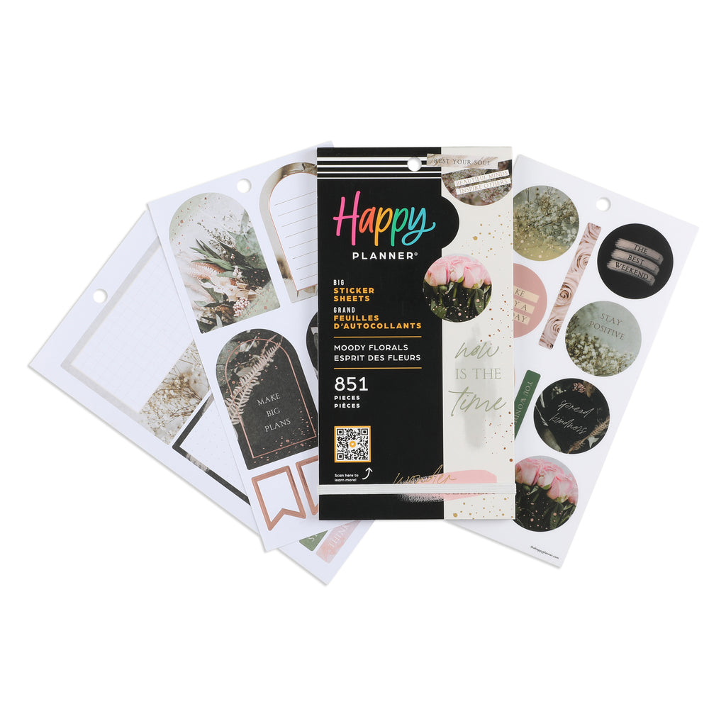 Happy Planner - Value Pack Sticker Moody Florals