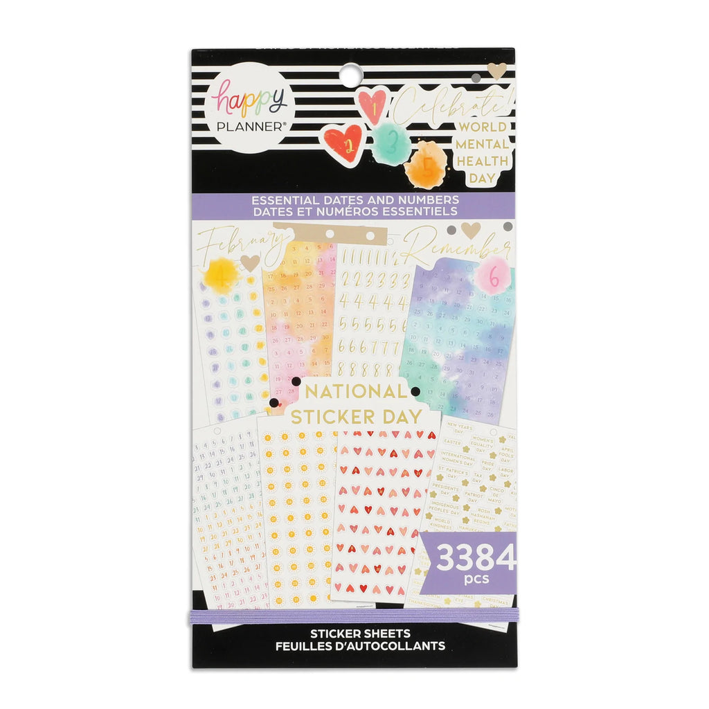 Happy Planner - Value Pack Sticker Essential Dates & Numbers 30 Sheet